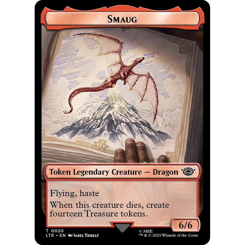 Image for Smaug // Food (0022) Double-Sided Token (Surge Foil) (20 // 22) (LTR) - Magic: The Gathering