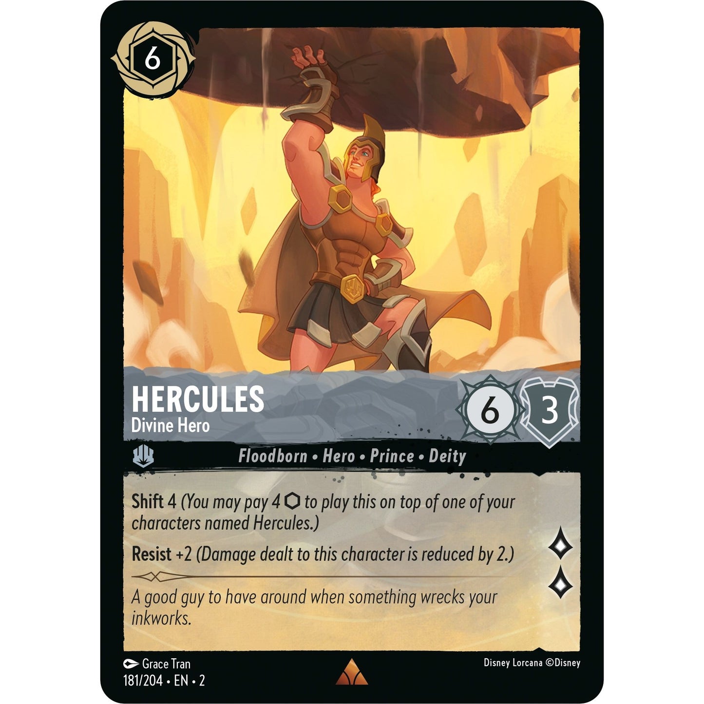 Image for Hercules - Divine Hero (181/204) (2) - Disney Lorcana