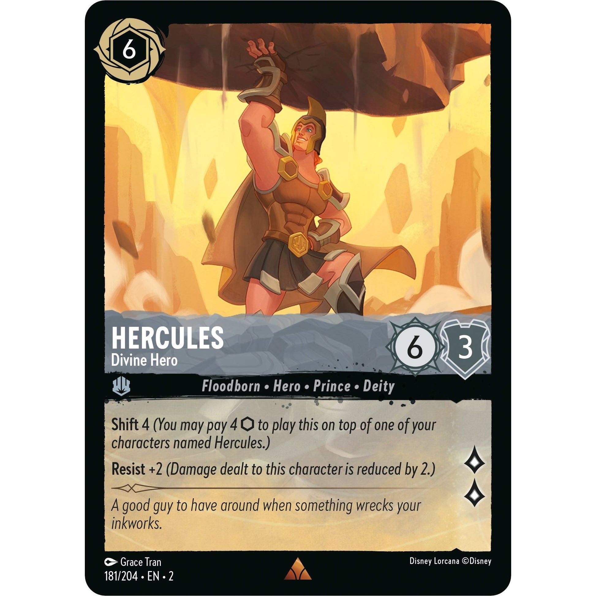 Image for Hercules - Divine Hero (181/204) (2) - Disney Lorcana