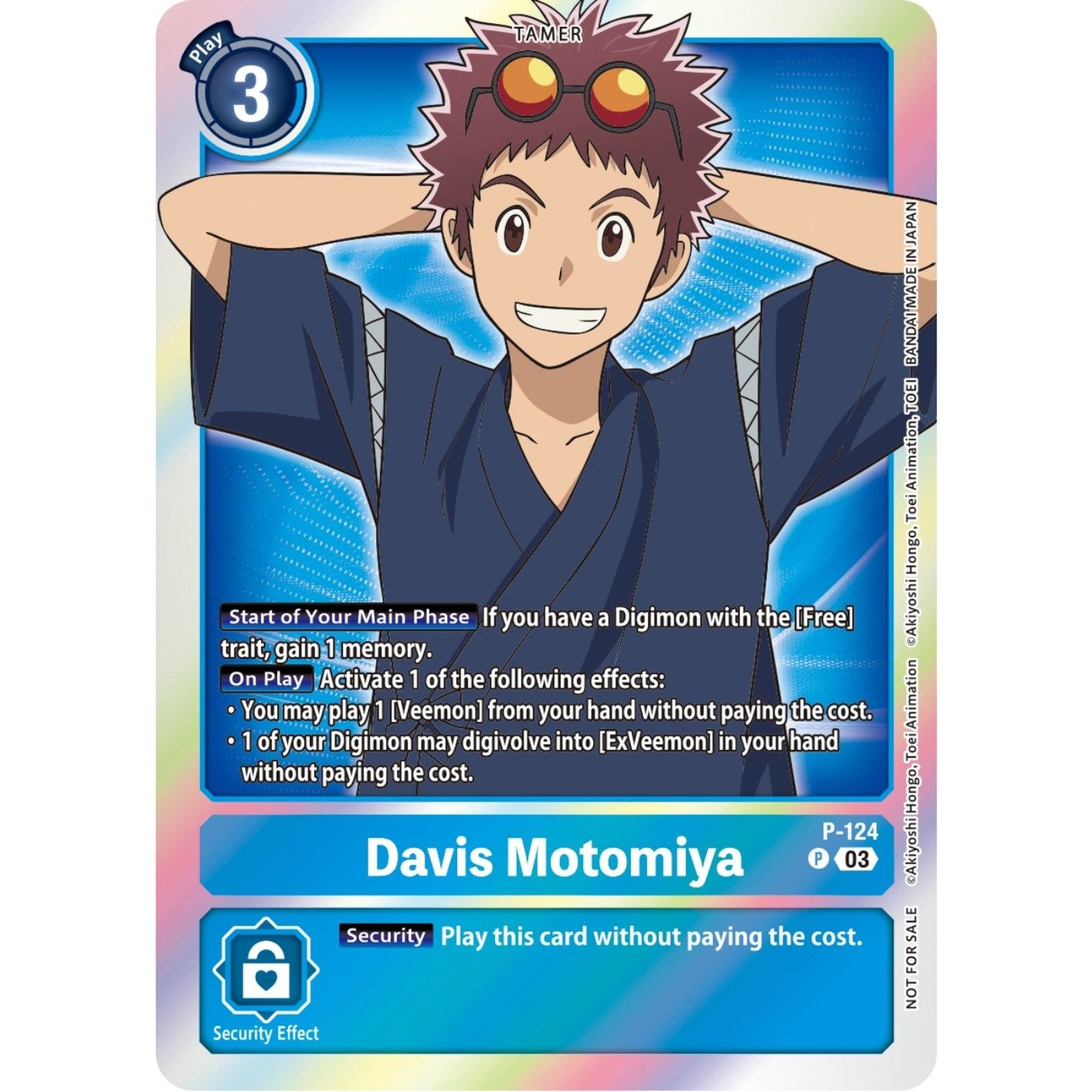 Image for Davis Motomiya - P-124 (Tamer Party Pack -The Beginning- Ver. 2.0) (P-124 P) (D-PR) - Digimon Card Game