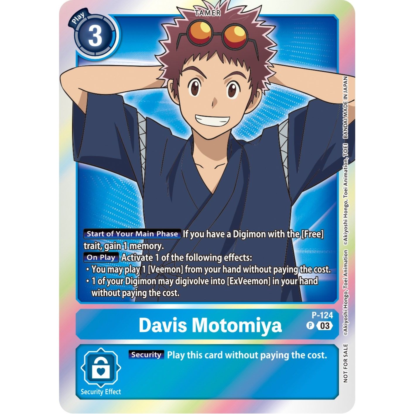 Image for Davis Motomiya - P-124 (Tamer Party Pack -The Beginning- Ver. 2.0) (P-124 P) (D-PR) - Digimon Card Game