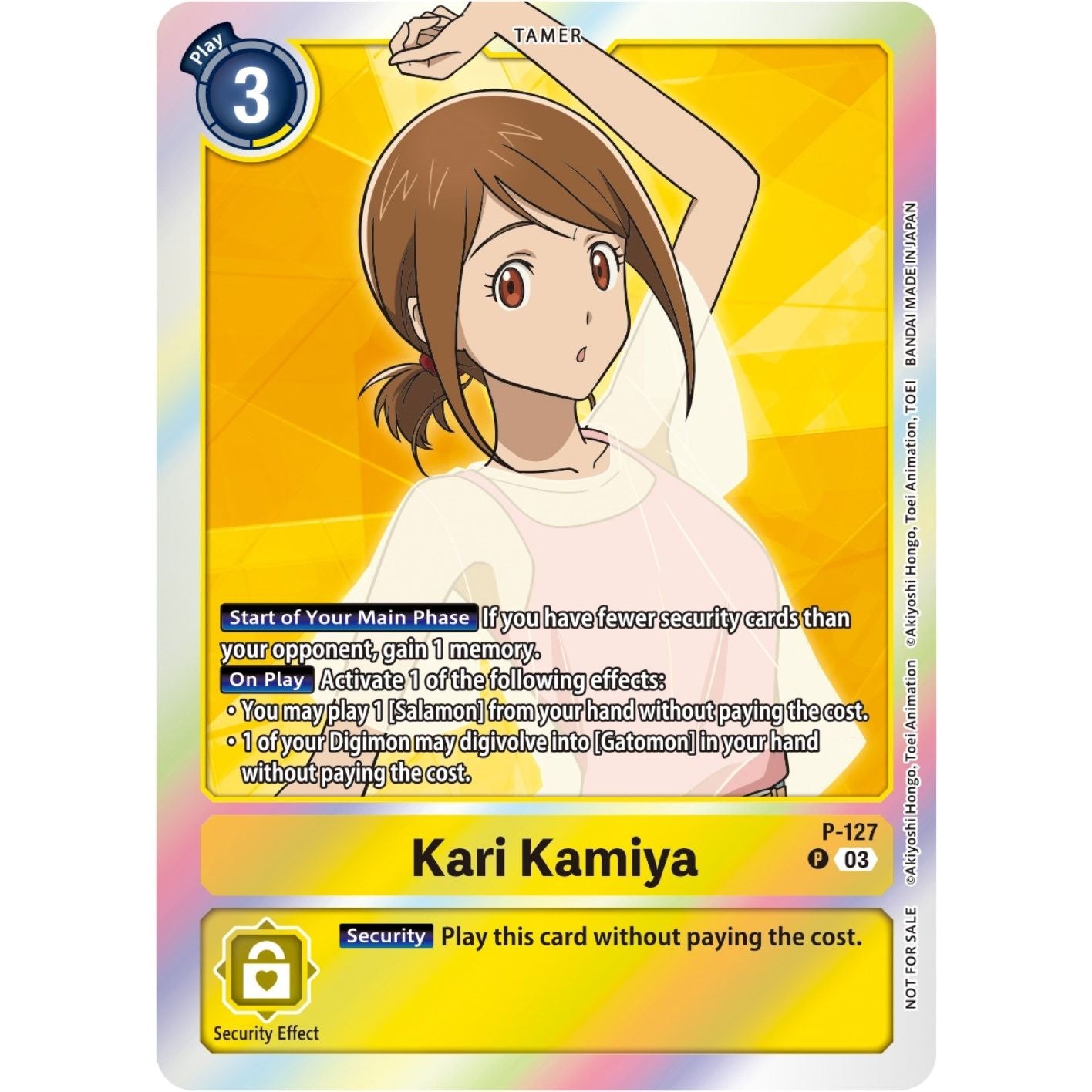 Image for Kari Kamiya - P-127 (Tamer Party Pack -The Beginning- Ver. 2.0) (P-127 P) (D-PR) - Digimon Card Game