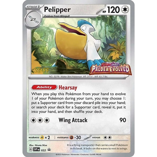 Image for Pelipper - 022 (Prerelease) [Staff] (022) (SVP) - Pokemon