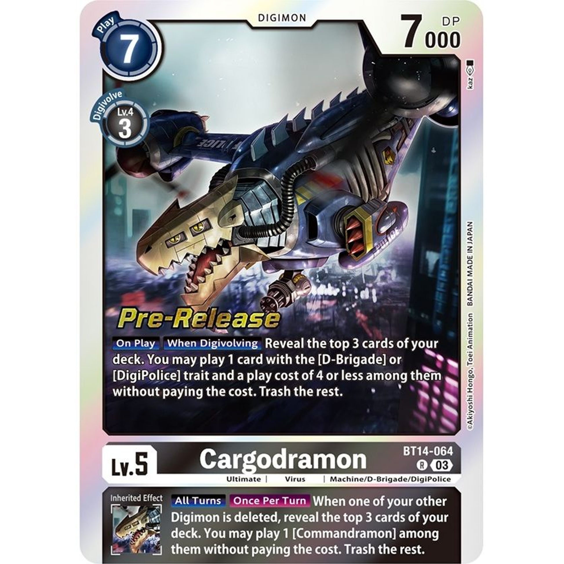 Image for Cargodramon (BT14-064 R) (BT14_PR) - Digimon Card Game