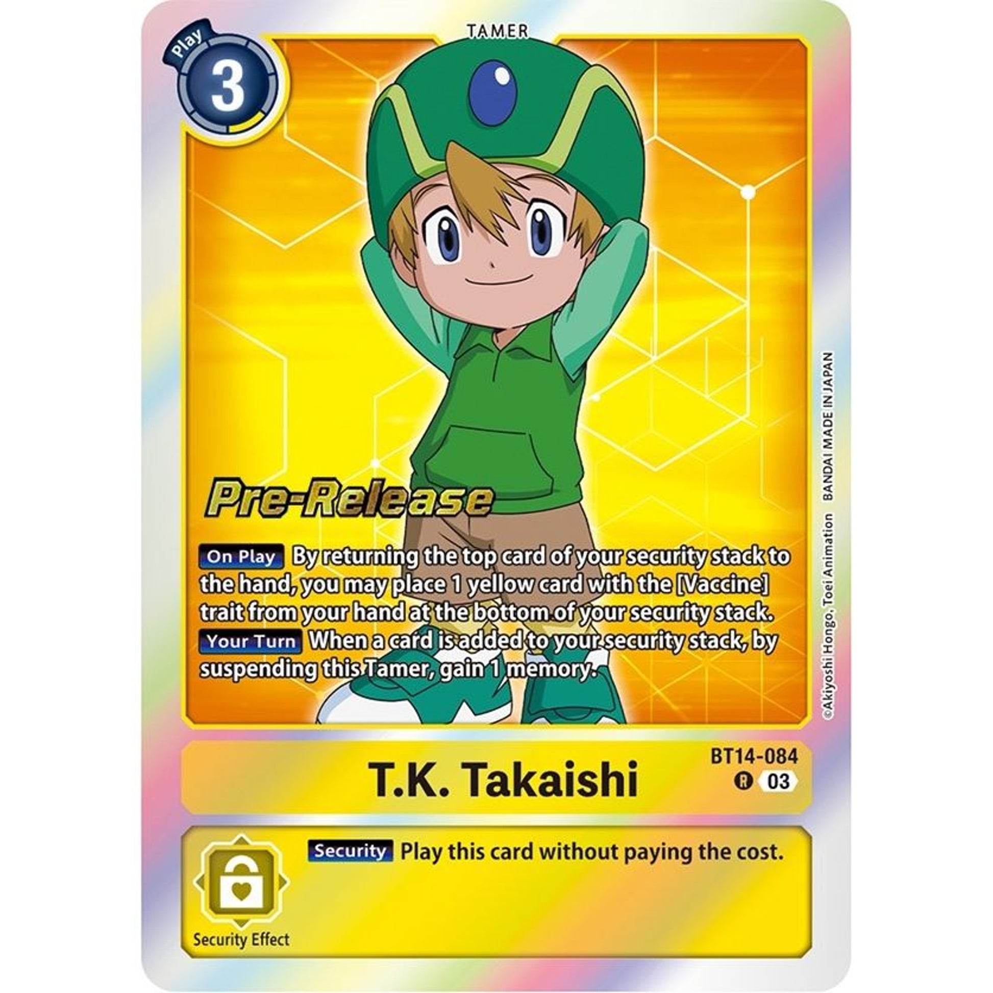 Image for T.K. Takaishi (BT14-084 R) (BT14_PR) - Digimon Card Game
