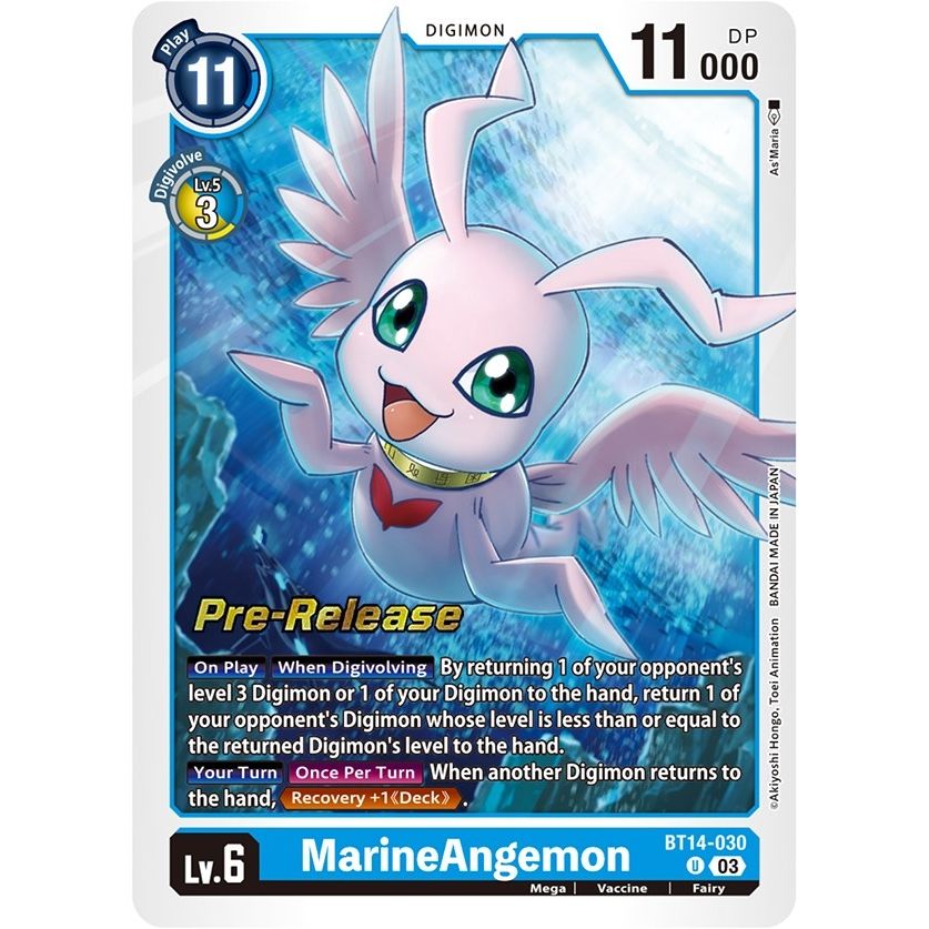 Image for MarineAngemon (BT14-030 U) (BT14_PR) - Digimon Card Game