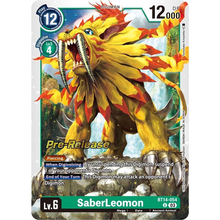 Image for SaberLeomon (BT14-054 U) (BT14_PR) - Digimon Card Game