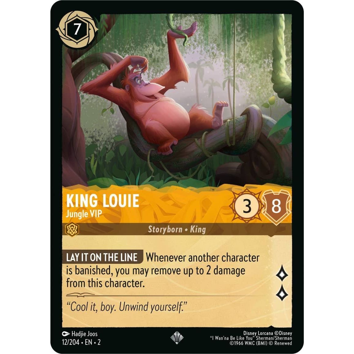 Image for King Louie - Jungle VIP (12/204) (2) - Disney Lorcana