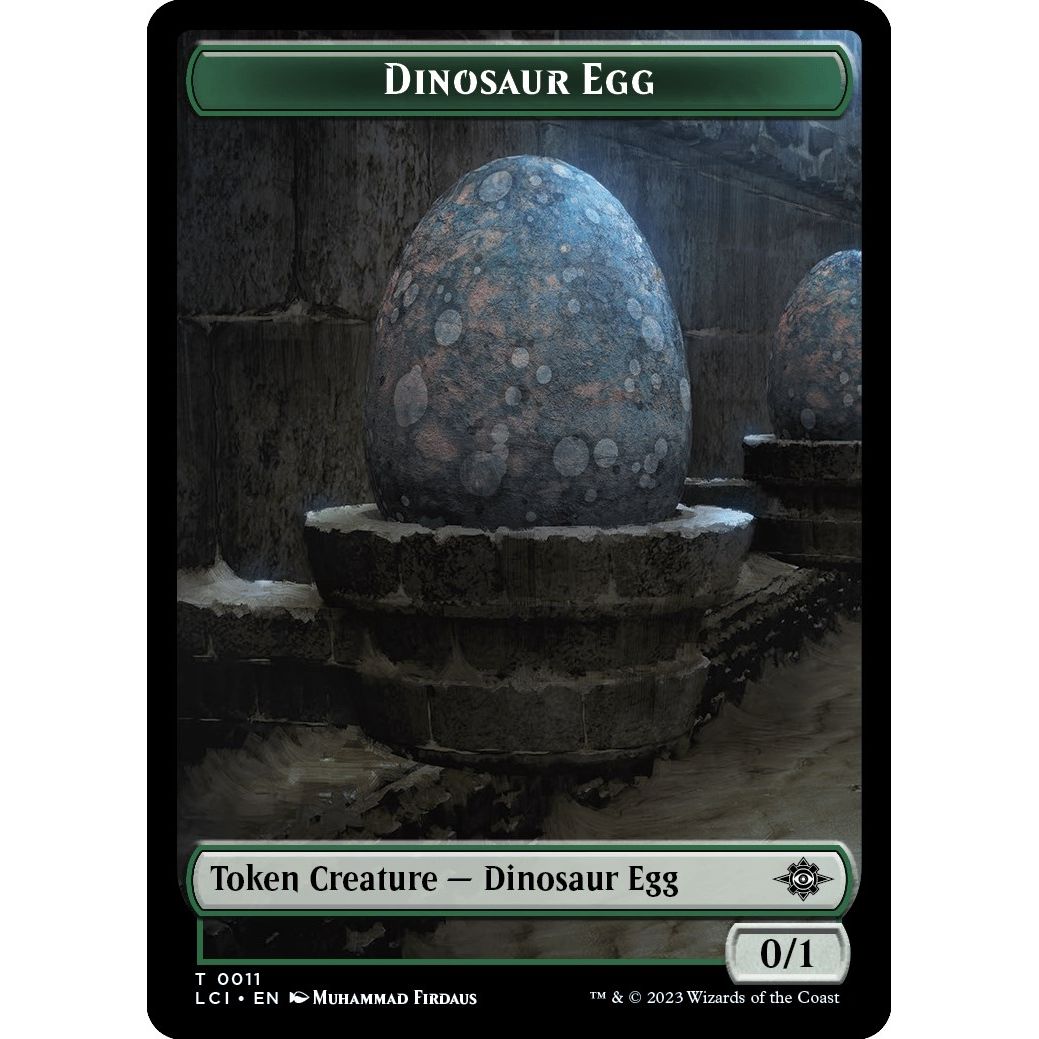 Image for Dinosaur Egg // Dinosaur (0010) Double-Sided Token (11 // 10) (LCI) - Magic: The Gathering