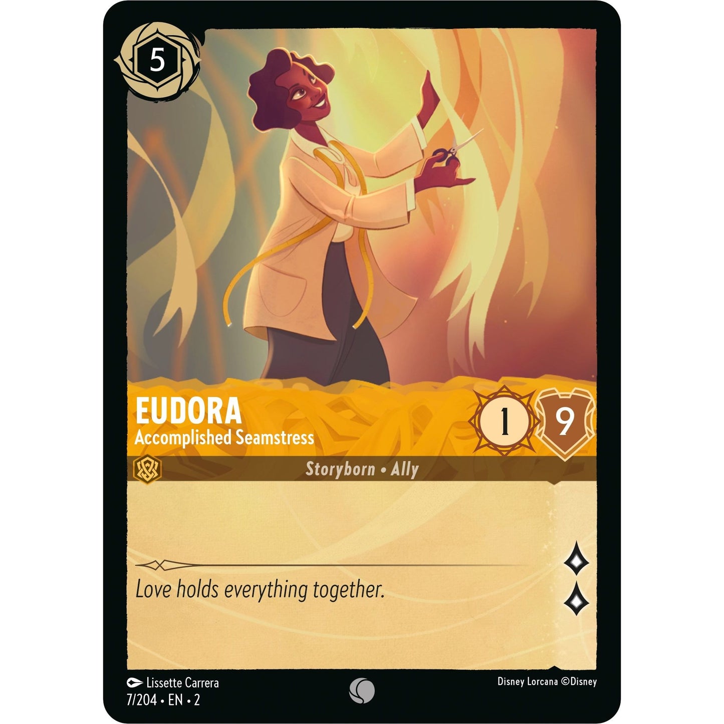 Image for Eudora - Accomplished Seamstress (7/204) (2) - Disney Lorcana