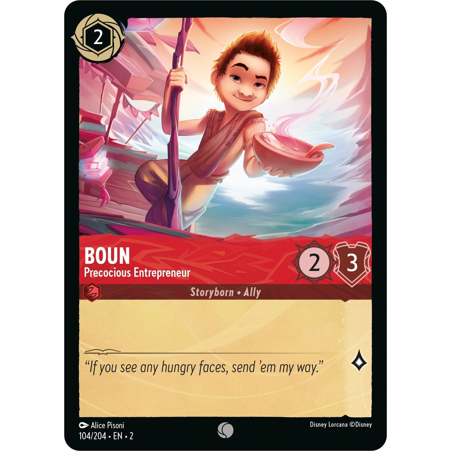 Image for Boun - Precocious Entrepreneur (104/204) (2) - Disney Lorcana