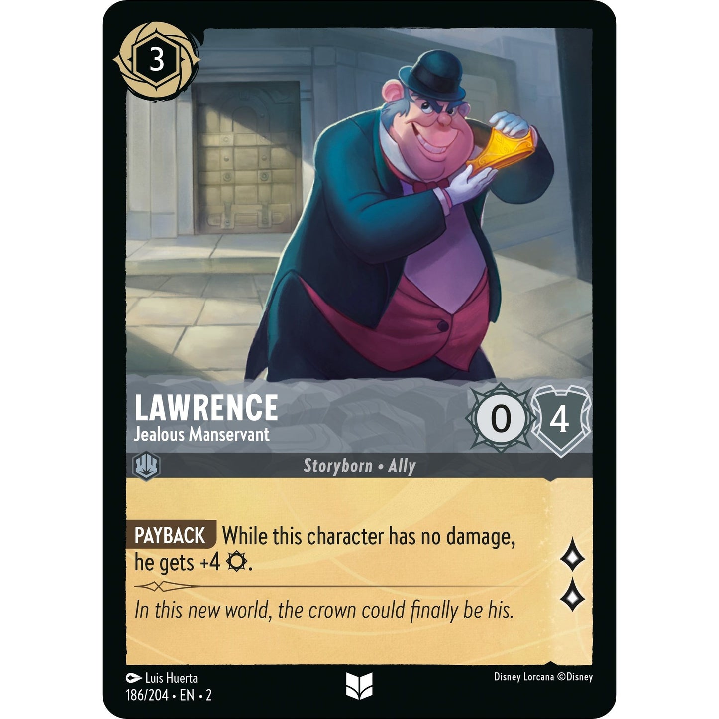 Image for Lawrence - Jealous Manservant (186/204) (2) - Disney Lorcana