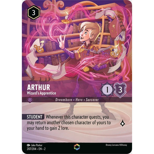 Image for Arthur - Wizard's Apprentice (Enchanted) (207/204) (2) - Disney Lorcana