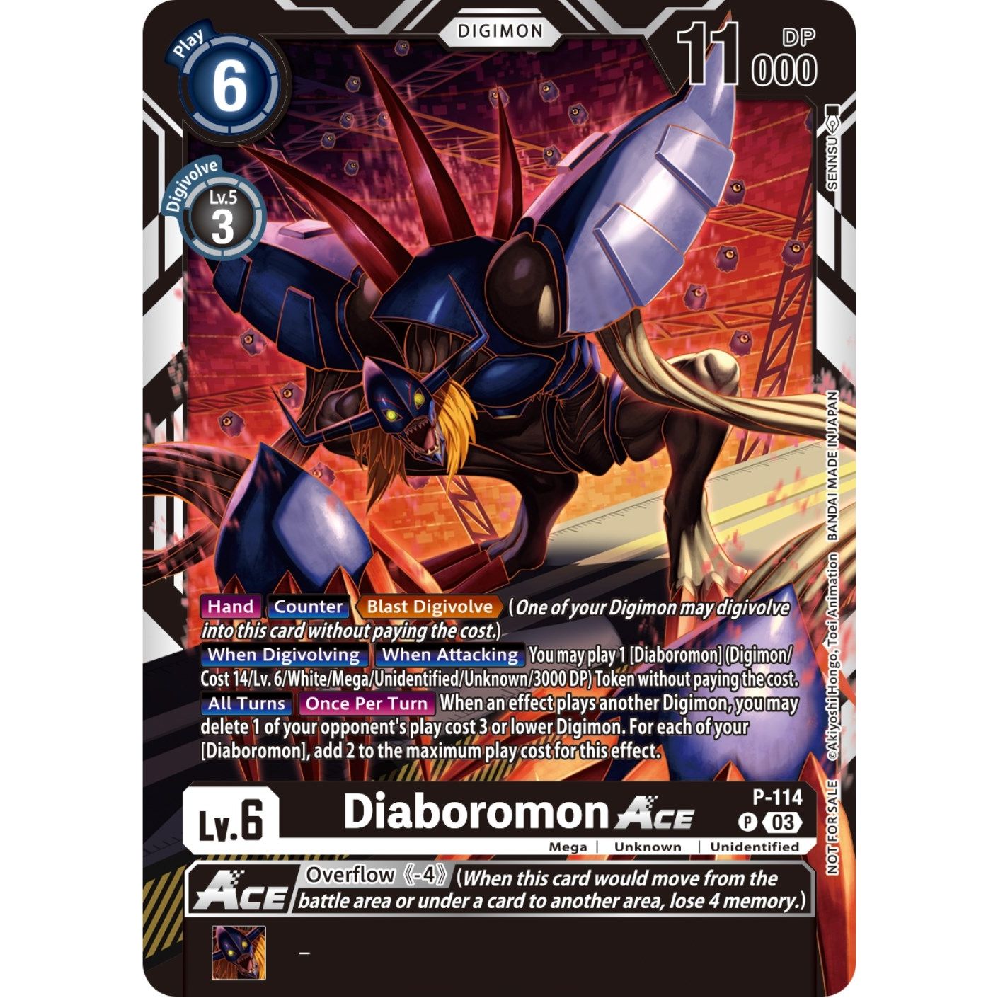 Image for Diaboromon ACE - P-114 (3rd Anniversary Survey Pack) (P-114 P) (D-PR) - Digimon Card Game