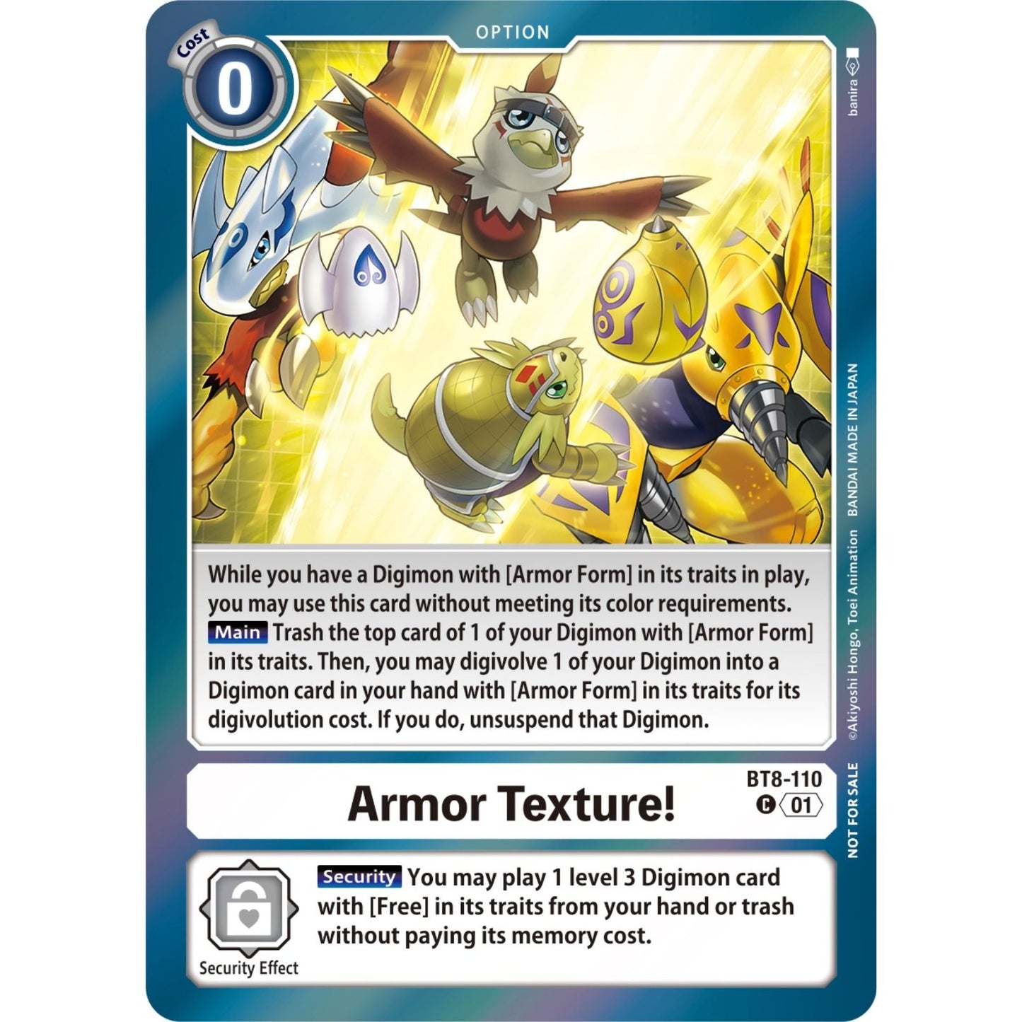 Image for Armor Texture! (Blast Ace Double Pack Set) (BT8-110 C) (BT08) - Digimon Card Game