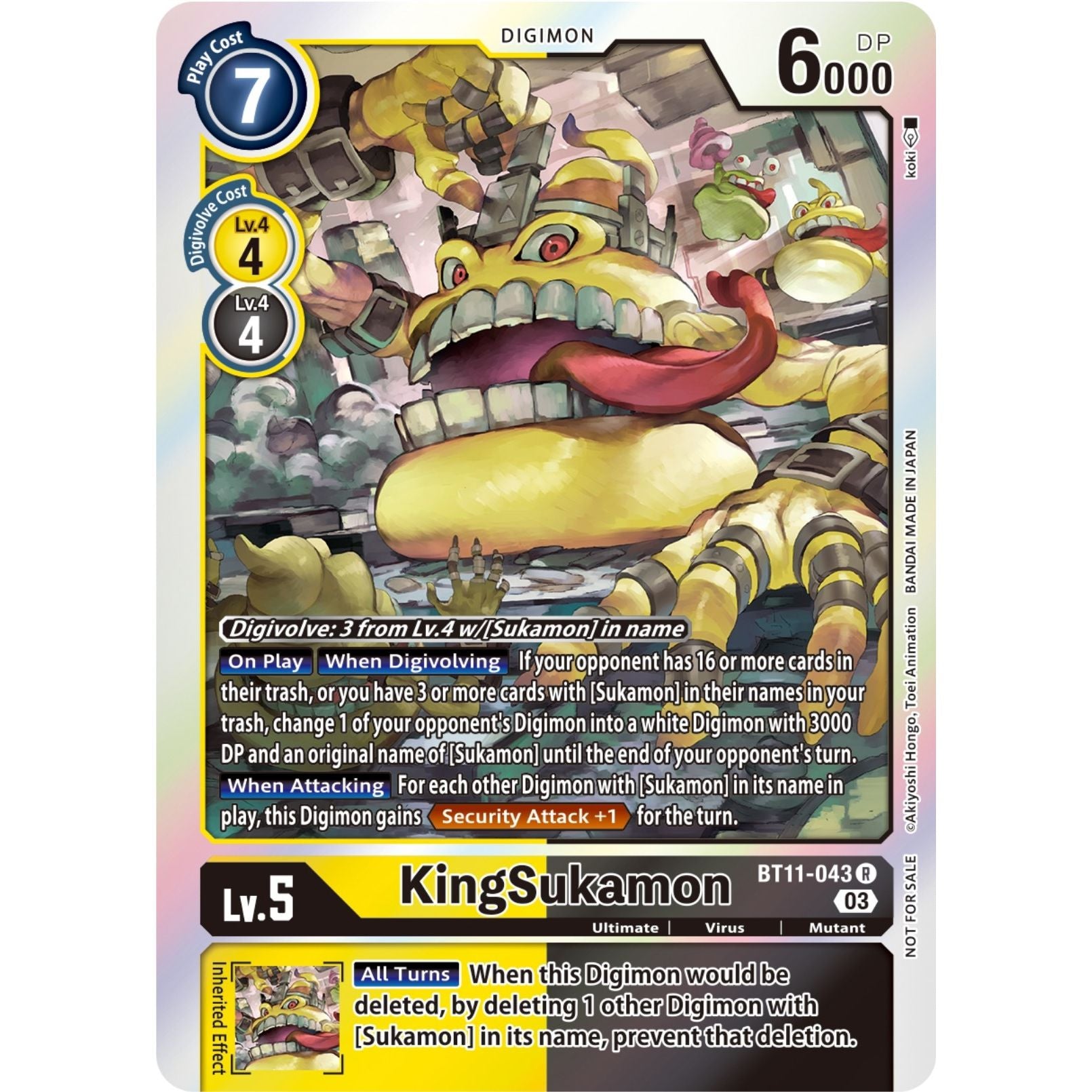 Image for KingSukamon (Winner Pack -Blast Ace-) (BT11-043 R) (BT11) - Digimon Card Game
