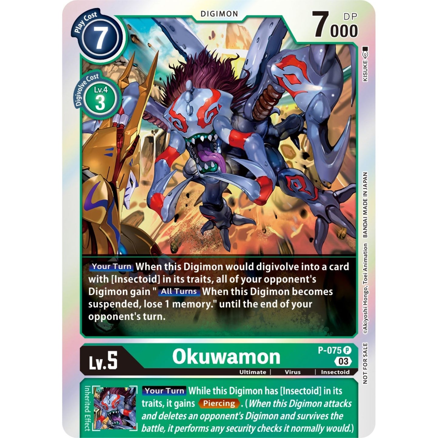 Image for Okuwamon (Winner Pack -Blast Ace-) (P-075 P) (D-PR) - Digimon Card Game