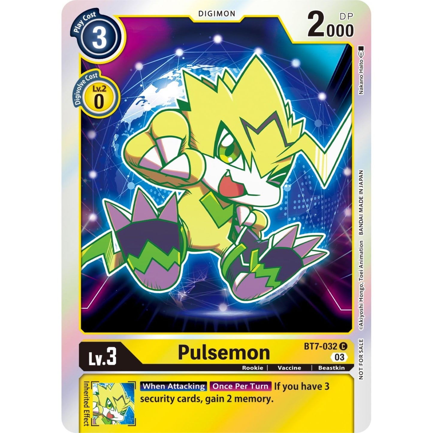 Image for Pulsemon (Official Tournament Pack Vol.11) (BT7-032 C) (BT07) - Digimon Card Game