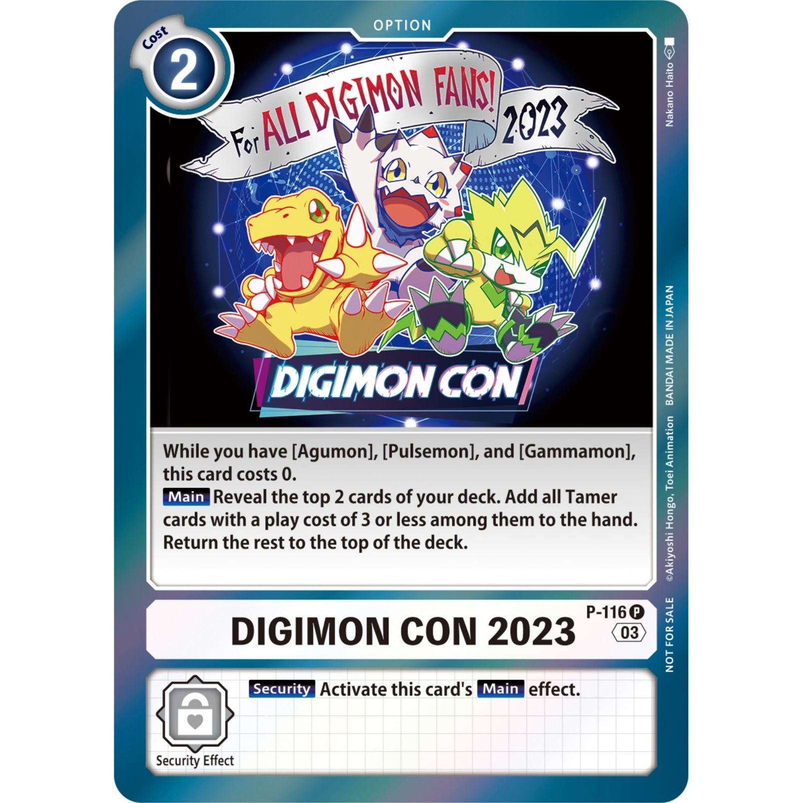Image for Digimon Con 2023 (Official Tournament Pack Vol.11) (P-116 P) (D-PR) - Digimon Card Game