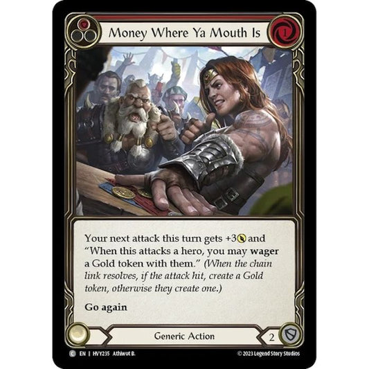 Image for Money Where Ya Mouth Is (Red) (HVY235) (HVY) - Flesh and Blood TCG