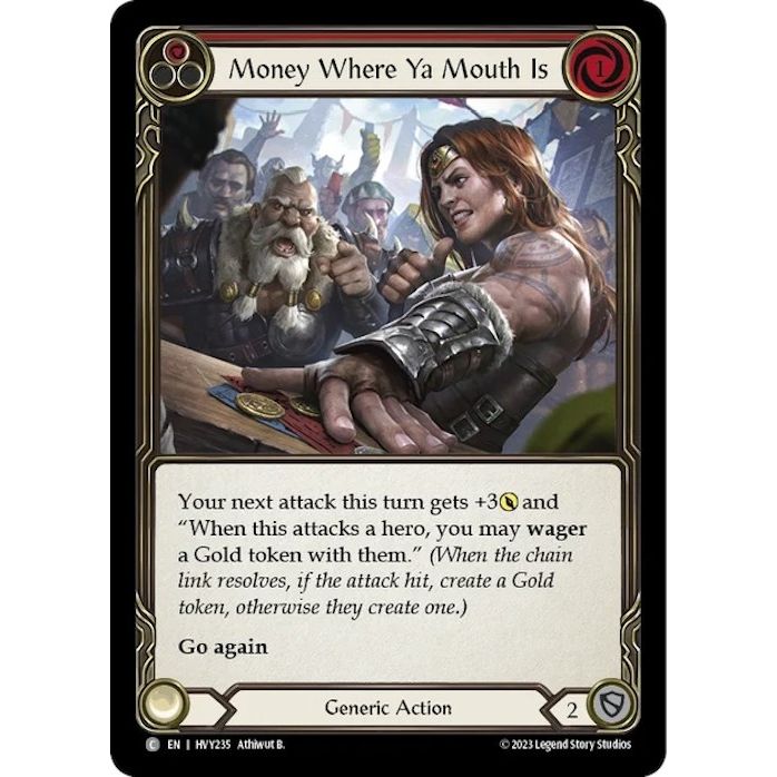 Image for Money Where Ya Mouth Is (Red) (HVY235) (HVY) - Flesh and Blood TCG