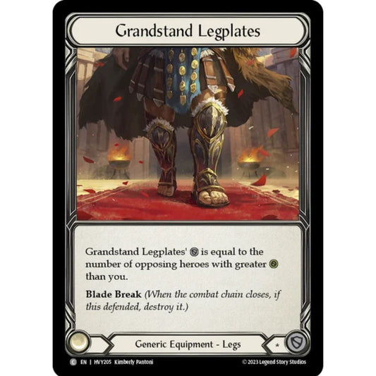 Image for Grandstand Legplates (HVY205) (HVY) - Flesh and Blood TCG