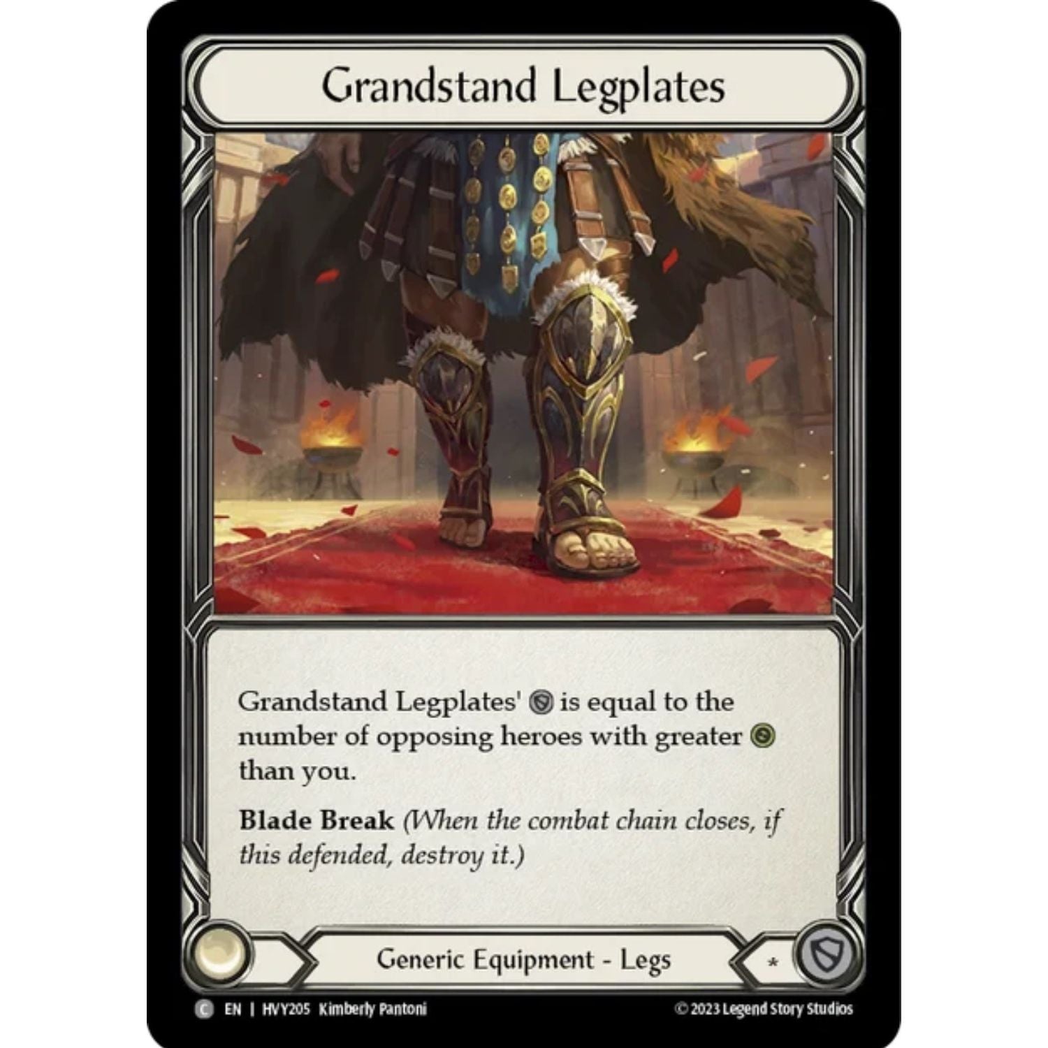 Image for Grandstand Legplates (HVY205) (HVY) - Flesh and Blood TCG