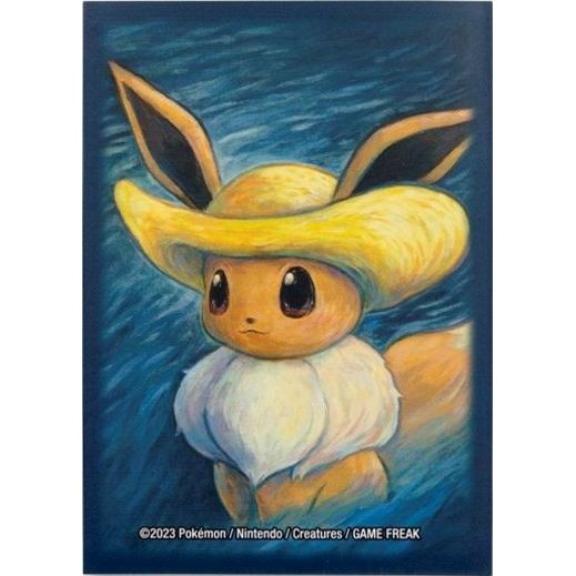 Image for Pokémon Center × Van Gogh Museum: Eevee Inspired by Self-Portrait with Straw Hat Card Sleeves - Card Sleeves