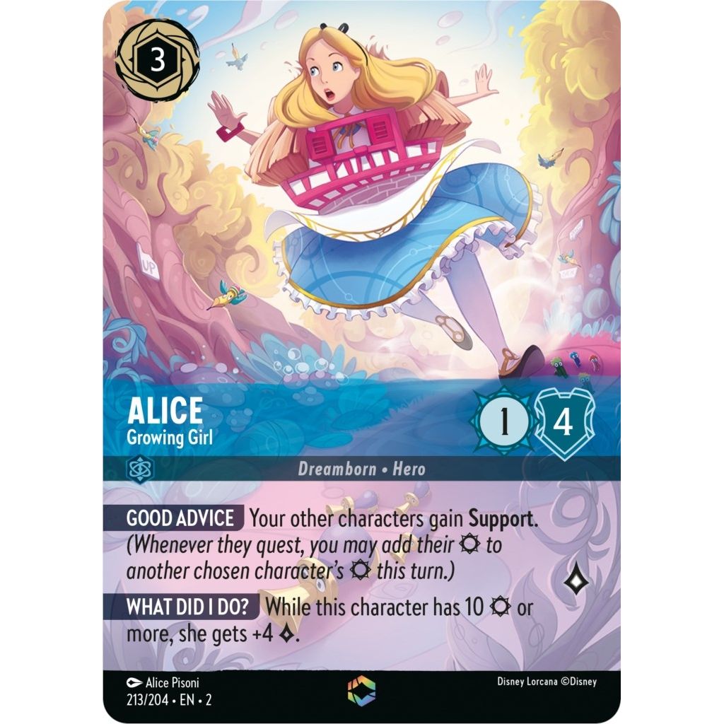 Image for Alice - Growing Girl (Enchanted) (213/204) (2) - Disney Lorcana