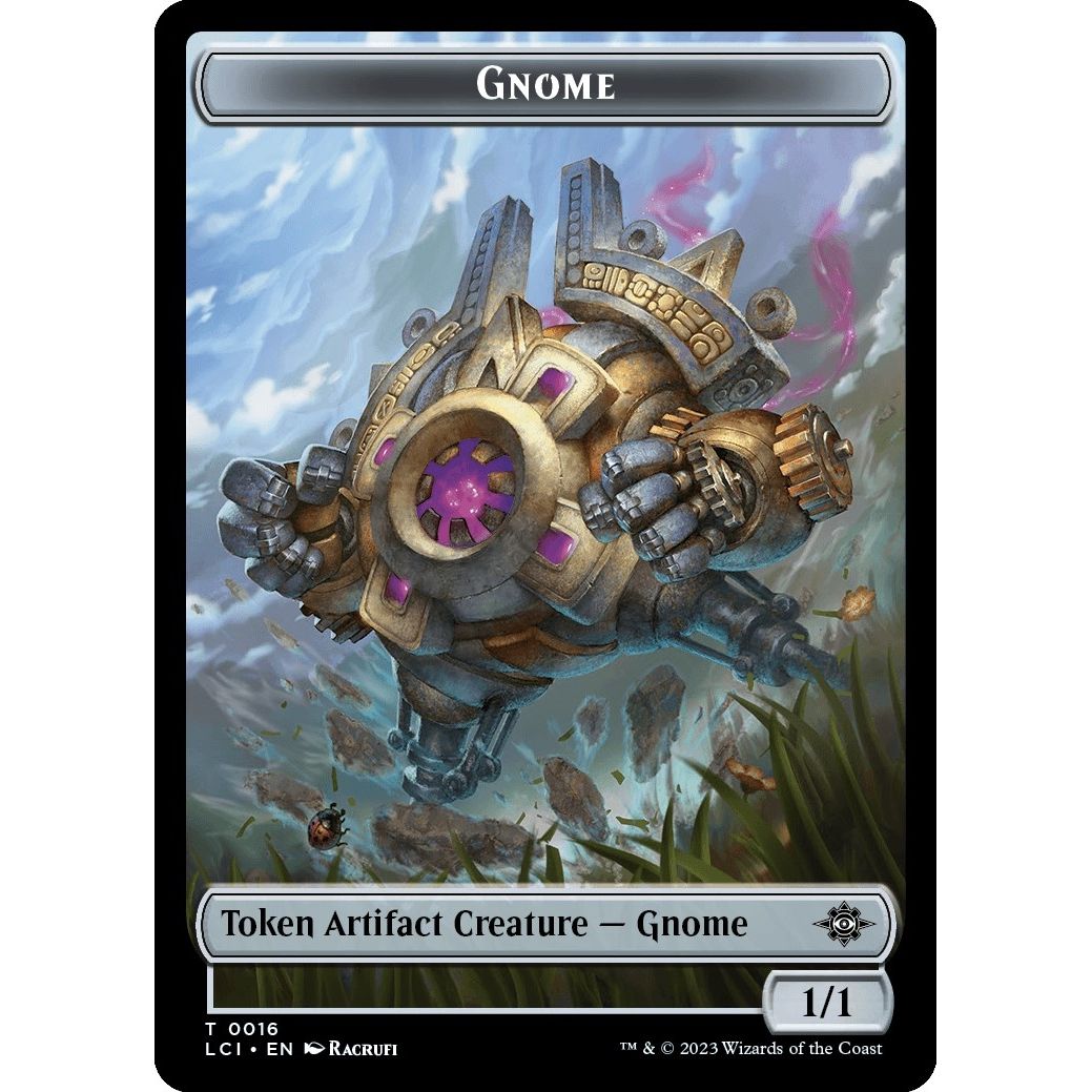 Image for Gnome // Dinosaur (0001) Double-Sided Token (16 // 1) (LCI) - Magic: The Gathering