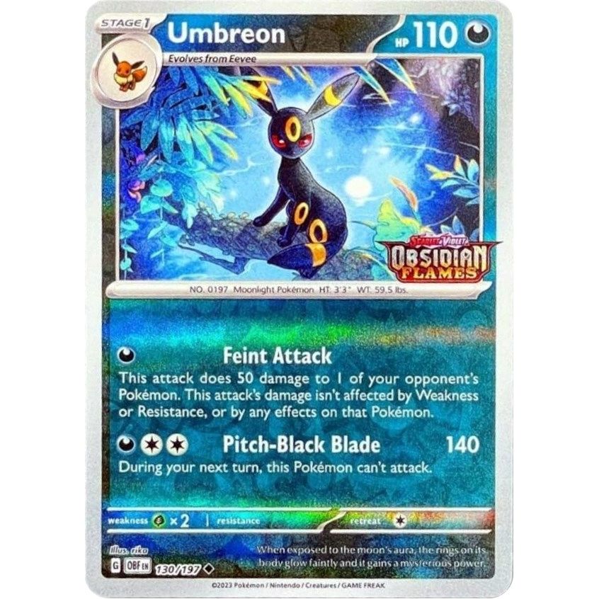 Image for Umbreon (Obsidian Flames Stamped) (130/197) (MCAP) - Pokemon