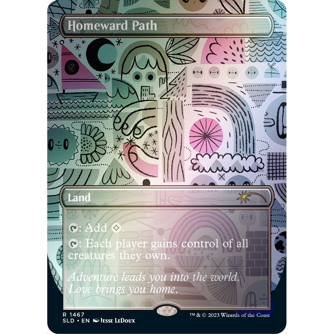 Image for Homeward Path (1467) (Rainbow Foil) (1467) (SLD) - Magic: The Gathering