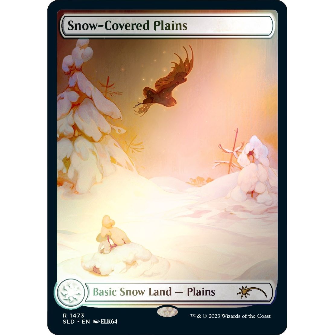Image for Snow-Covered Plains (1473) (Rainbow Foil) (1473) (SLD) - Magic: The Gathering