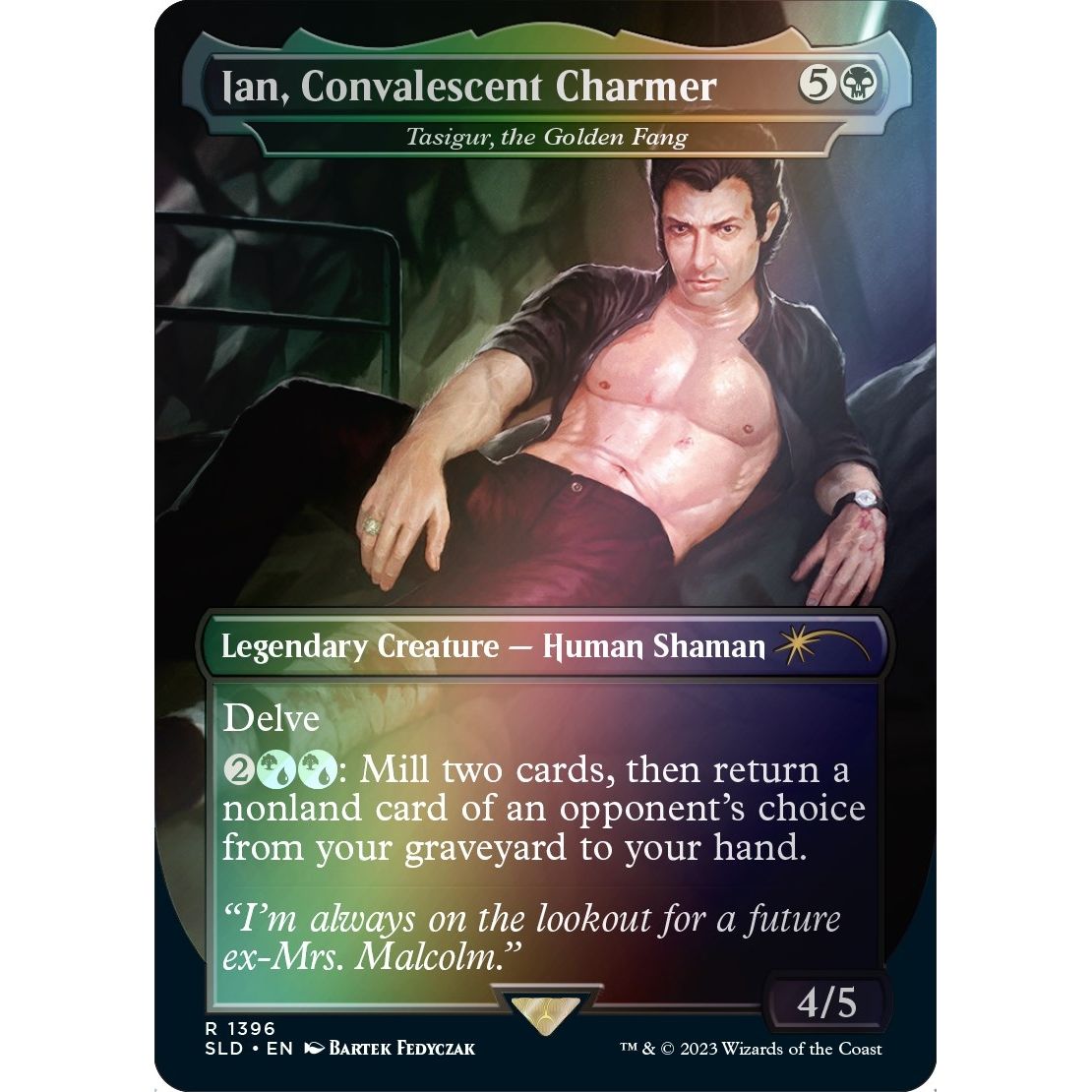 Image for Ian, Convalescent Charmer - Tasigur, the Golden Fang (Rainbow Foil) (1396) (SLD) - Magic: The Gathering