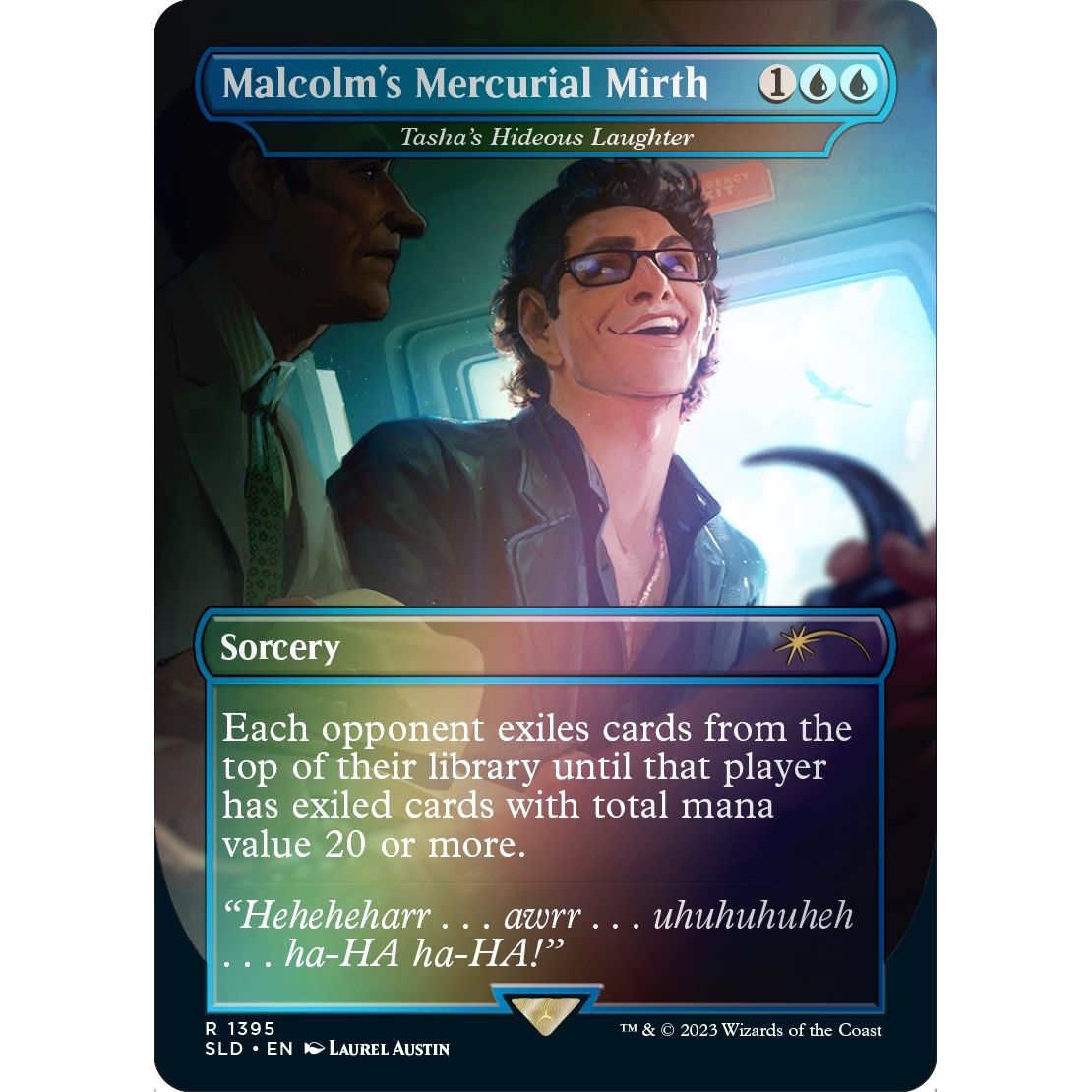Image for Malcolm's Mercurial Mirth - Tasha's Hideous Laughter (Rainbow Foil) (1395) (SLD) - Magic: The Gathering