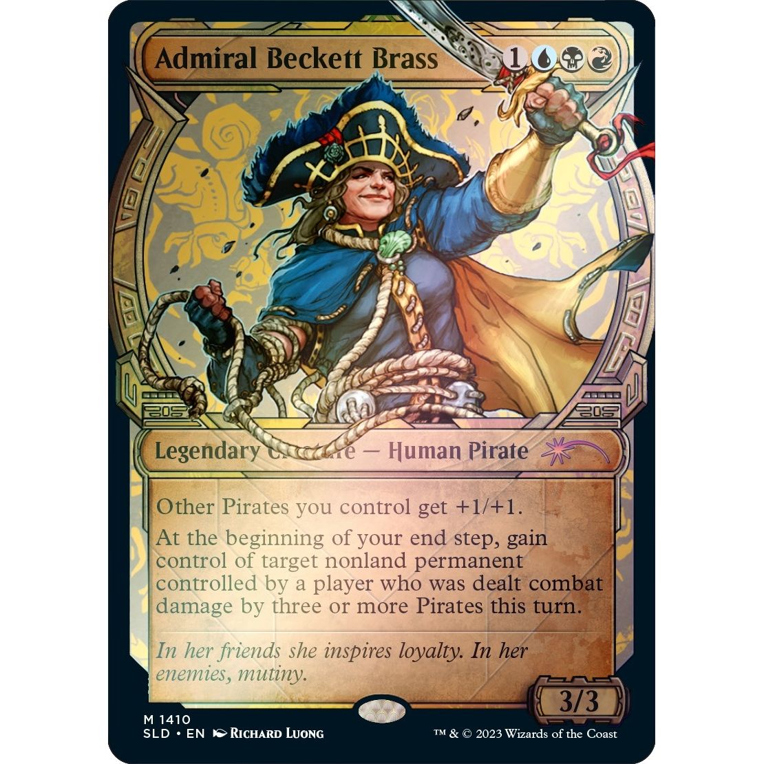 Image for Admiral Beckett Brass (Rainbow Foil) (1410) (SLD) - Magic: The Gathering