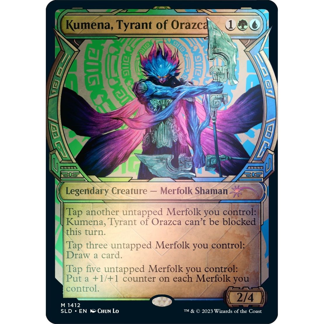 Image for Kumena, Tyrant of Orazca (Rainbow Foil) (1412) (SLD) - Magic: The Gathering