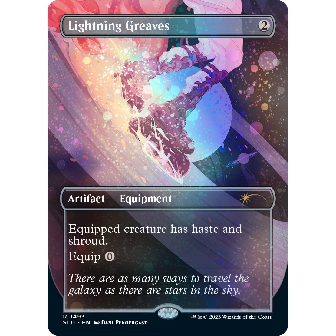 Image for Lightning Greaves (1493) (Galaxy Foil) (1493) (SLD) - Magic: The Gathering