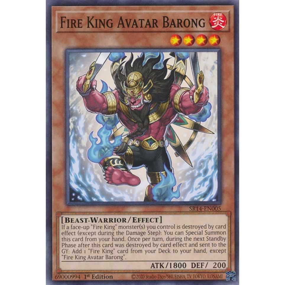 Image for Fire King Avatar Barong (SR14-EN005) (SR14) - YuGiOh