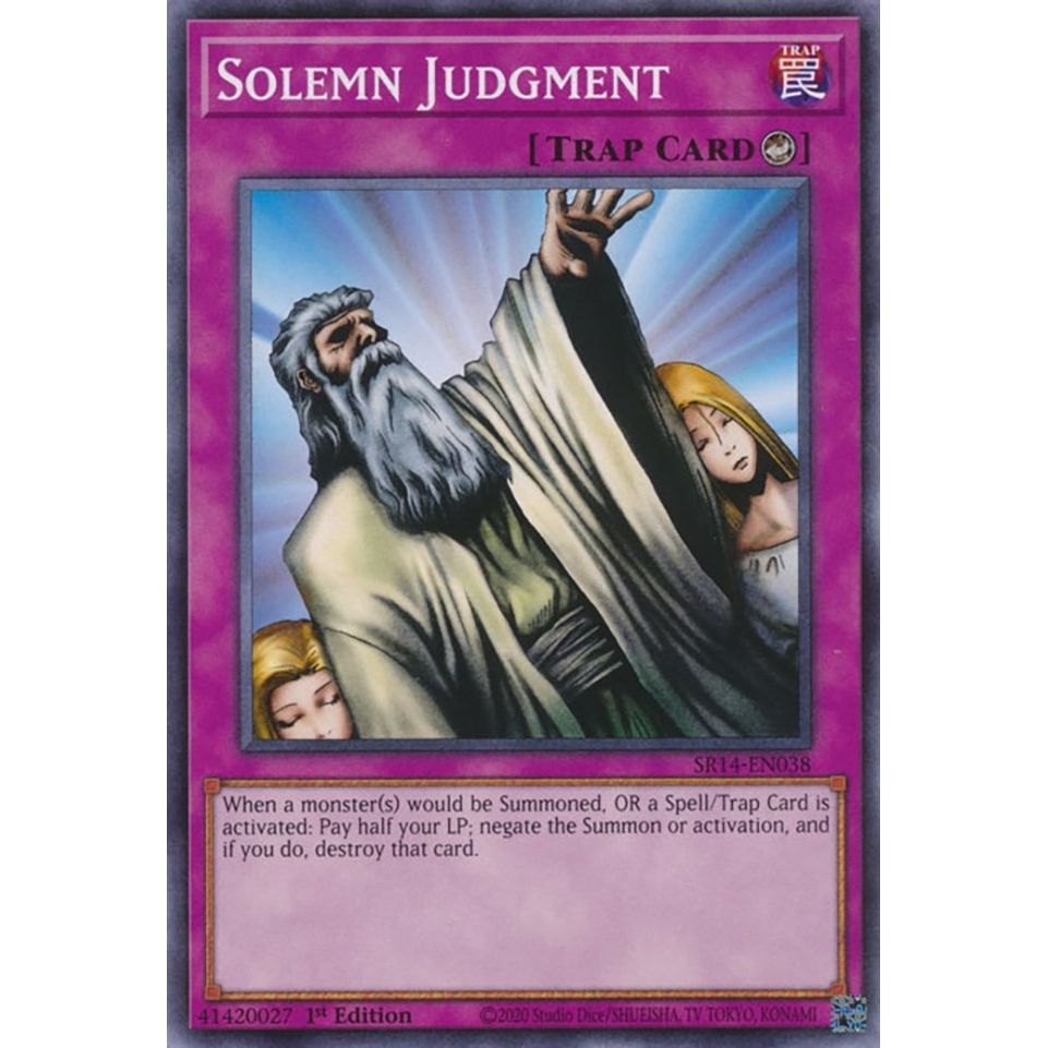 Image for Solemn Judgment (SR14-EN038) (SR14) - YuGiOh