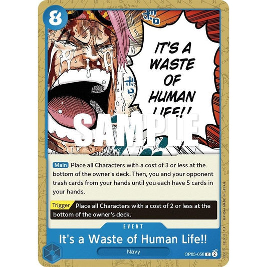 Image for It's a Waste of Human Life!! (OP05-058) (OP05) - One Piece Card Game