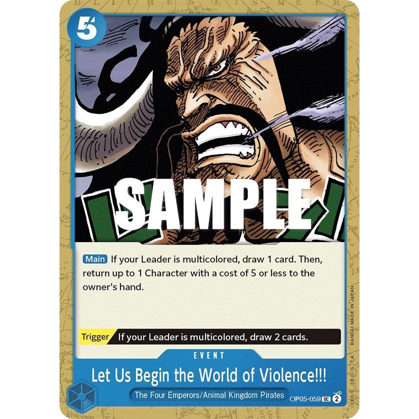 Image for Let Us Begin the World of Violence!! (OP05-059) (OP05) - One Piece Card Game