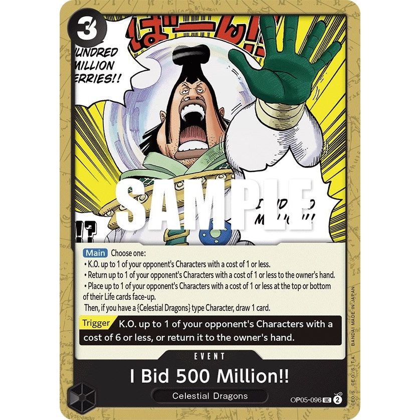 Image for I Bid 500 Million!! (OP05-096) (OP05) - One Piece Card Game