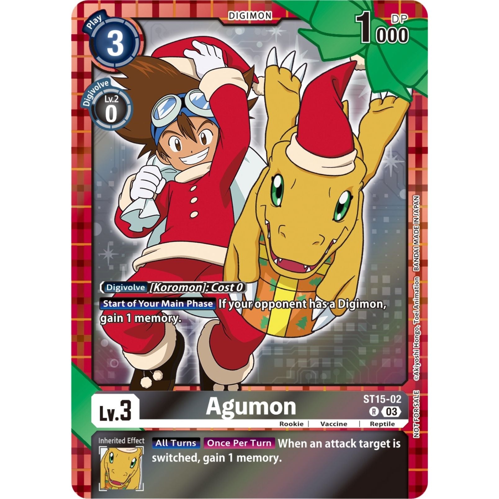 Image for Agumon (Winter Holiday 2023) (ST15-02 R) (ST-15) - Digimon Card Game