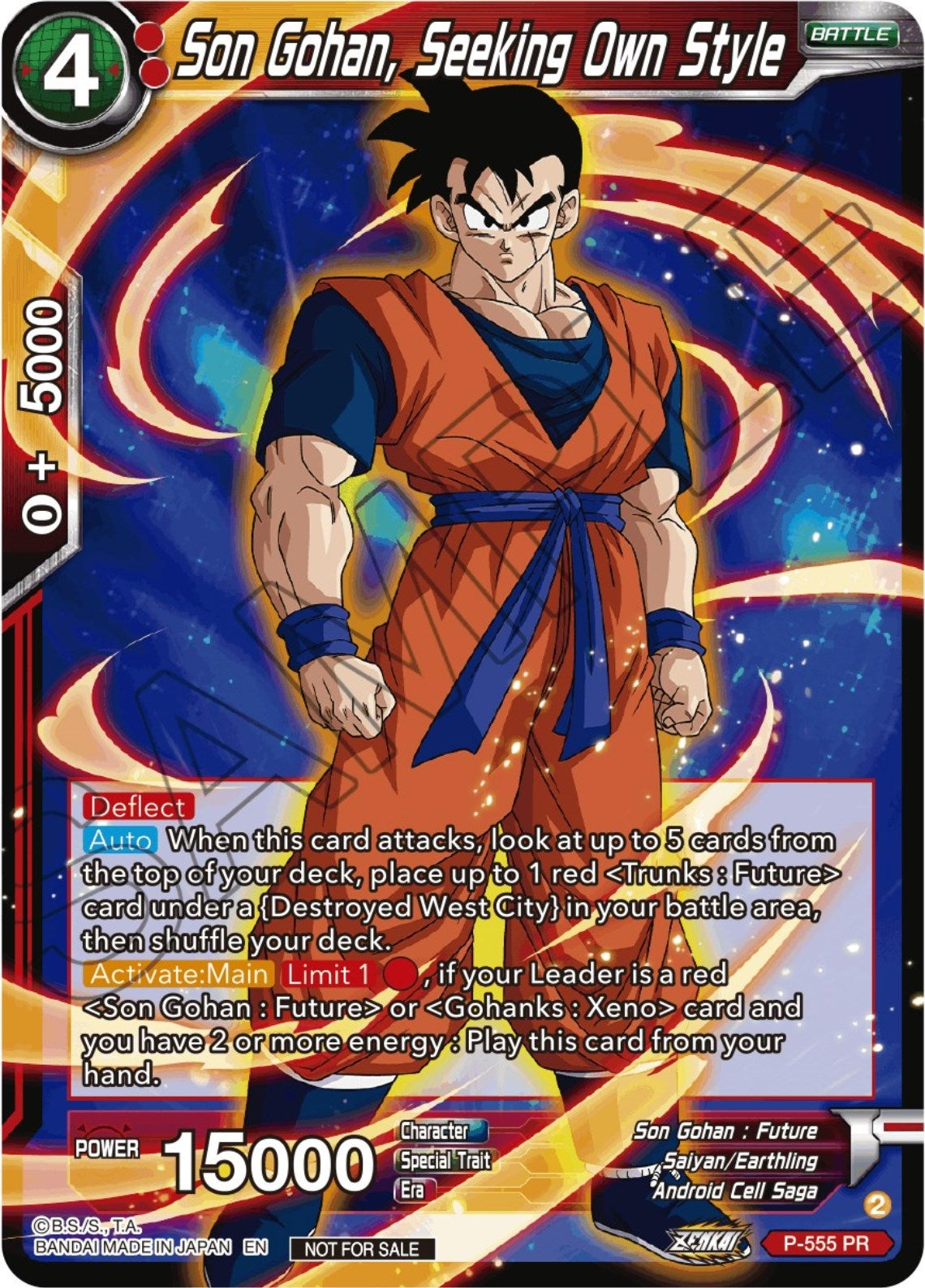 Image for Son Gohan, Seeking Own Style (Zenkai Series Tournament Pack Vol.6) (P-555) (TPR) - Dragon Ball Super: Masters