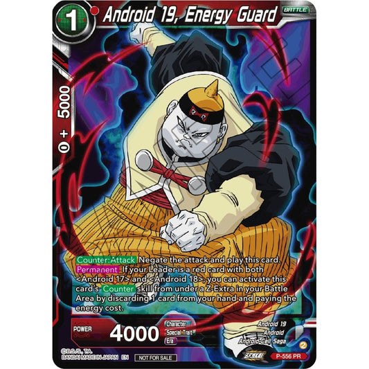 Image for Android 19, Energy Guard (Zenkai Series Tournament Pack Vol.6) (P-556) (TPR) - Dragon Ball Super: Masters