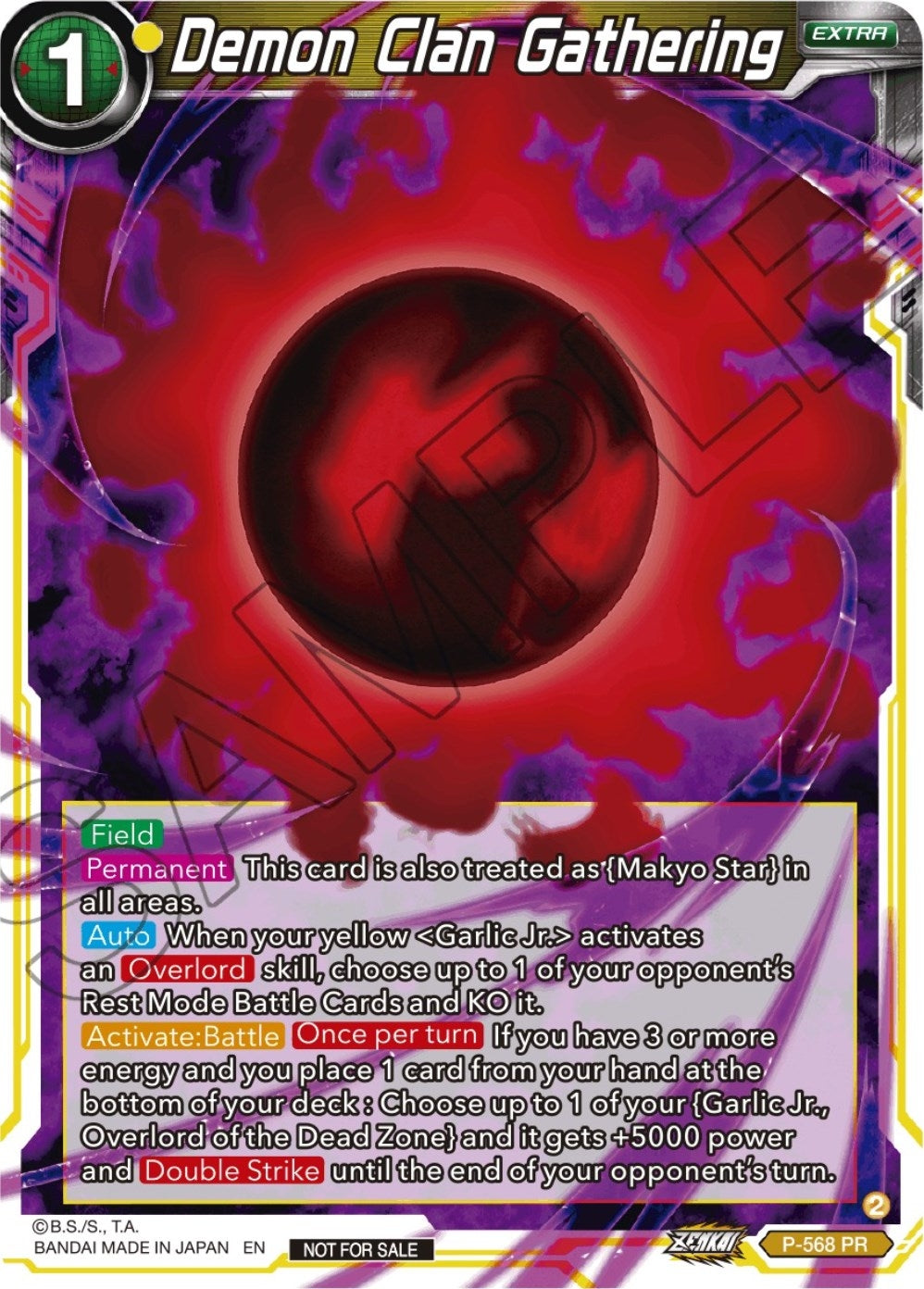Image for Demon Clan Gathering (Zenkai Series Tournament Pack Vol.6) (P-568) (TPR) - Dragon Ball Super: Masters