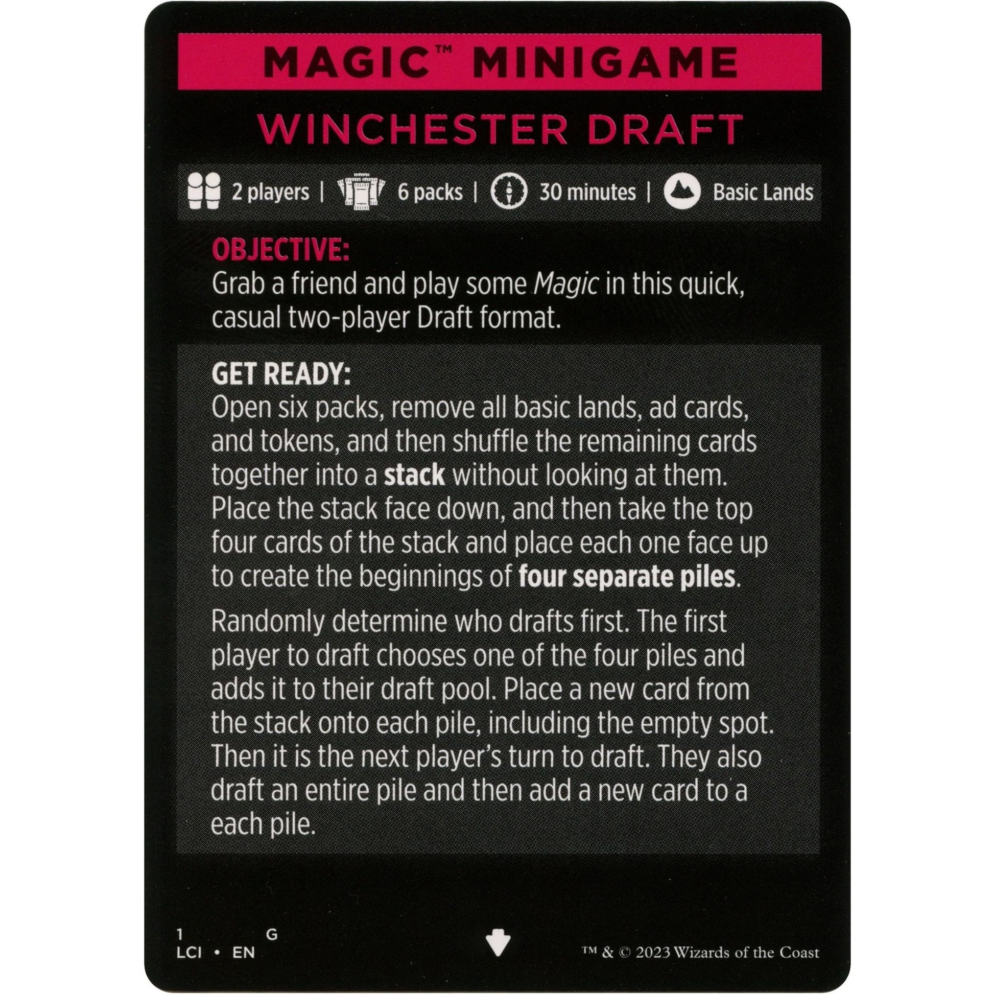 Image for Magic Minigame: Winchester Draft (1) (LCI) - Magic: The Gathering