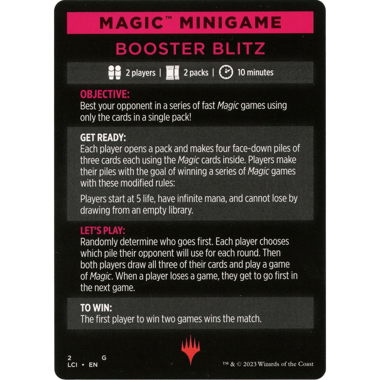 Image for Magic Minigame: Booster Blitz (2) (LCI) - Magic: The Gathering
