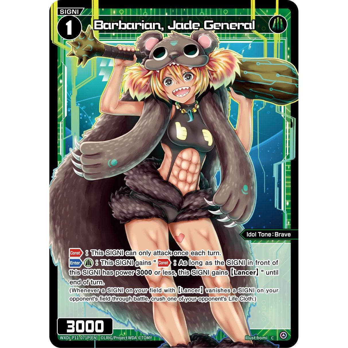 Image for Barbarian, Jade General (Parallel Foil) (WXDi-P11-071P[EN]) (WXDi-P11) - WIXOSS